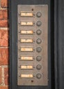 Numbered Door Bells Royalty Free Stock Photo