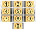 Numbered filmstrips