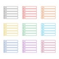 Numbered list icon, color set