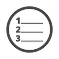 Numbered list icon