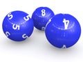 Numbered lottery balls