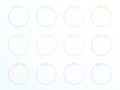 Numbered Outlined Circle Steps 1 to 12 Vector
