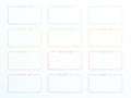 Numbered Outlined Text Box Steps 1 to 12 Vector Royalty Free Stock Photo