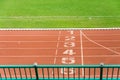 Numbered running track , Starting position