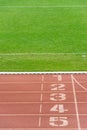 Numbered running track , Starting position