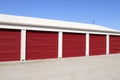 Numbered self storage and mini storage garage units X