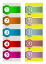 Numbered web elements Royalty Free Stock Photo