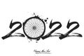 Happy New Year 2022 and bike wheel