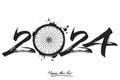 Happy New Year 2024 and bike wheel