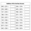 Numbers Addition. Math chart for addition and subtraction operations in school isolated on white background.