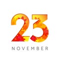 23 numbers autumn logo