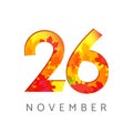 26 numbers autumn logo