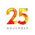 25 numbers autumn logo