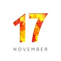 17 numbers autumn logo
