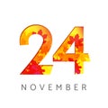 24 numbers autumn logo