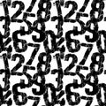 seamless numbers pattern and background vector illustration