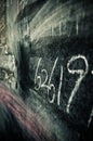 Numbers on a blackboard Royalty Free Stock Photo