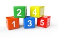 Numbers blocks Royalty Free Stock Photo