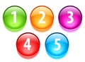 Numbers buttons Royalty Free Stock Photo