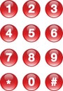 Numbers buttons