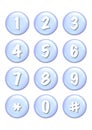 Numbers buttons Royalty Free Stock Photo