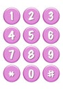 Numbers buttons