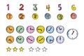 Numbers and clocks illustration