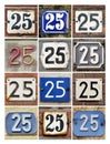Numbers 25 Royalty Free Stock Photo