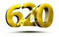 620 numbers. Royalty Free Stock Photo