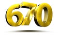 670 numbers. Royalty Free Stock Photo