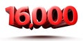 Numbers 16000. Royalty Free Stock Photo