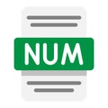 Numbers document spreadsheet flat icons for business analytics, suitable for websites, UI and mobile apps. vector illustration