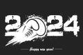 Happy New Year 2024 and boxing glove