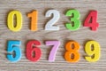 Numbers in foam Royalty Free Stock Photo