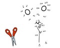 Numbers game for children (scissors)