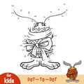 Numbers game, dot to dot game for children, Easter rabbit Royalty Free Stock Photo