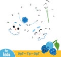 Numbers game, education game for children, Blueberries