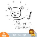 Numbers game, education game for children, Lion