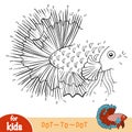 Numbers game, education game for children, Siamese fighting fish