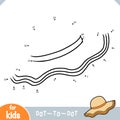Numbers game, education dot to dot game, Capeline hat Royalty Free Stock Photo