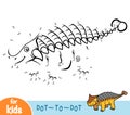 Numbers game, education game for children, Ankylosaurus