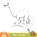 Numbers game, dot to dot game for children, Apatosaurus