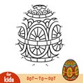 Numbers game, dot to dot game for children, Easter egg Royalty Free Stock Photo