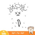 Numbers game, dot to dot game for children, Dirty tooth