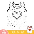 Numbers game, education dot to dot game, Vest with heart