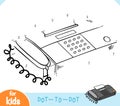 Numbers game, education dot to dot game, Fax Royalty Free Stock Photo