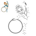 Numbers game, The gymnast with a hoop Royalty Free Stock Photo