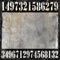 Numbers grunge background