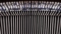 Numbers and letters on an old typewriter machine Royalty Free Stock Photo