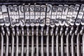 Numbers and letters on an old typewriter machine Royalty Free Stock Photo